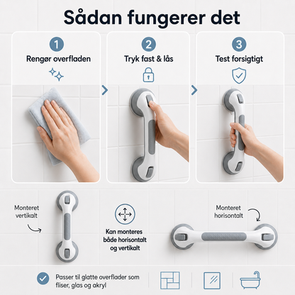 Novly Badegreb – Ekstra støtte i badet uden boring